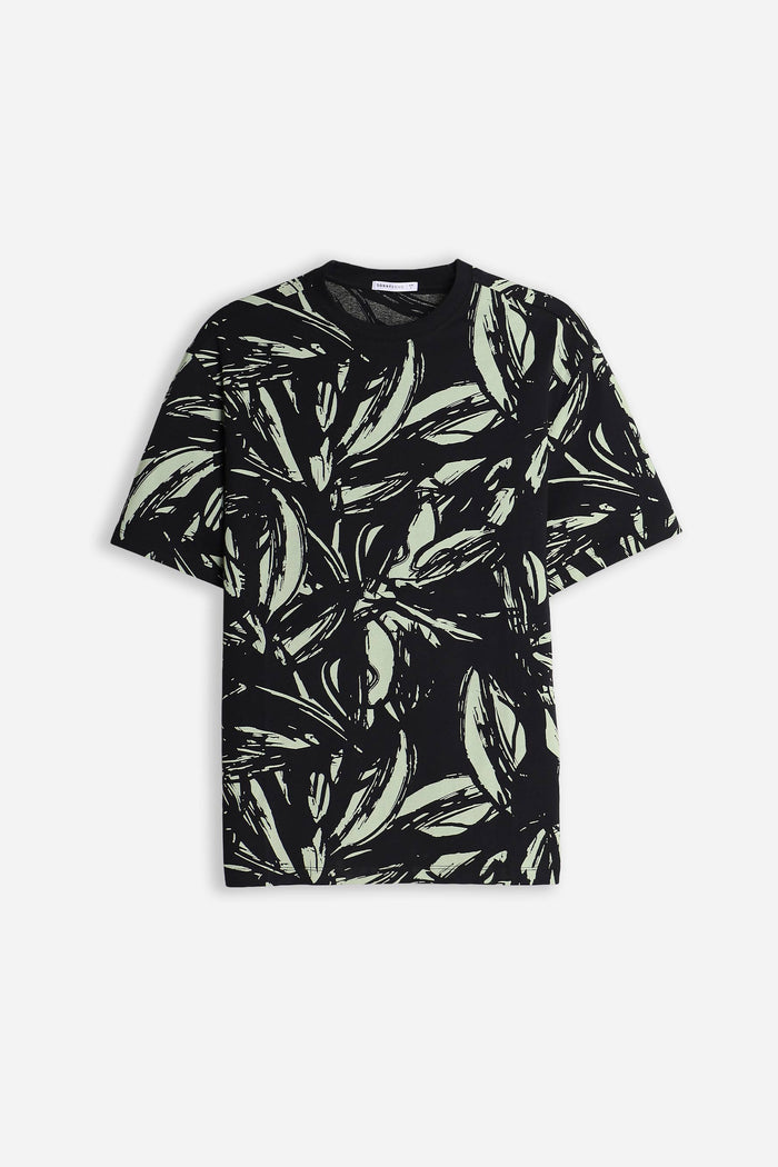 T-SHIRT GIROCOLLO FANTASIA F-SALVIA