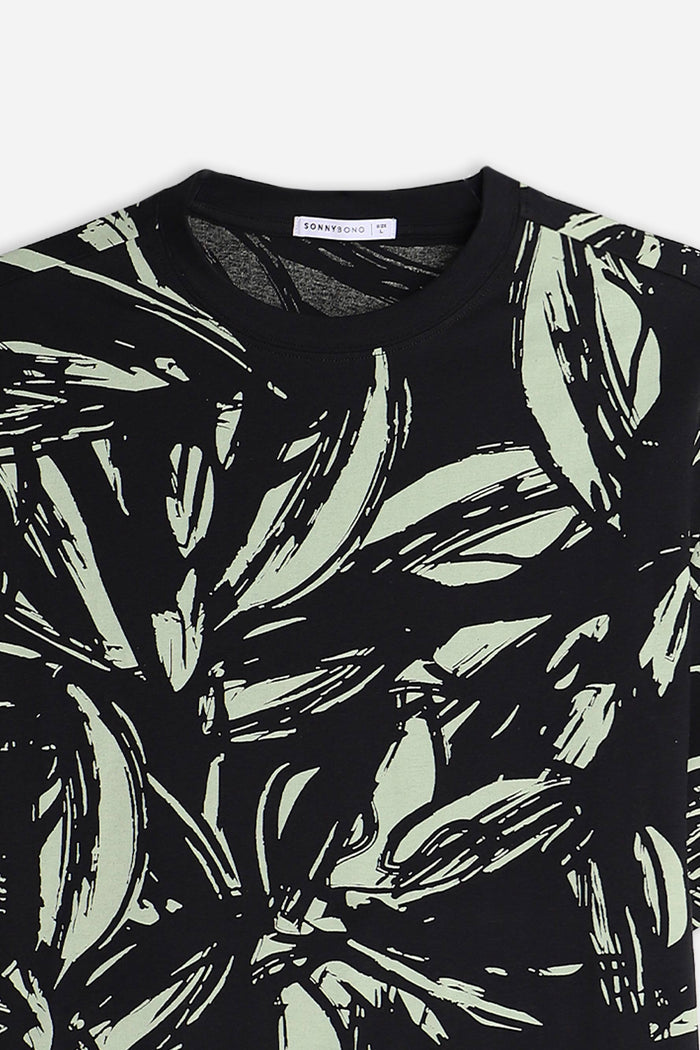 T-SHIRT GIROCOLLO FANTASIA F-SALVIA