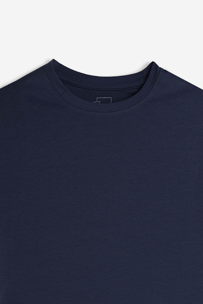 T-SHIRT GIROCOLLO MANICA CORTA BLEU