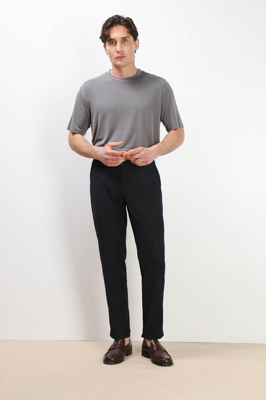 T-SHIRT GIROCOLLO SOFT TOUCH GRIGIO SCURO