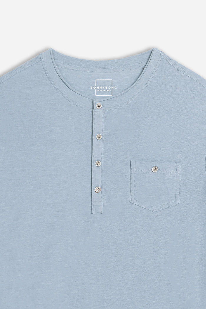 T-SHIRT SLUB SERAFINO CON TASCHINO POLVERE