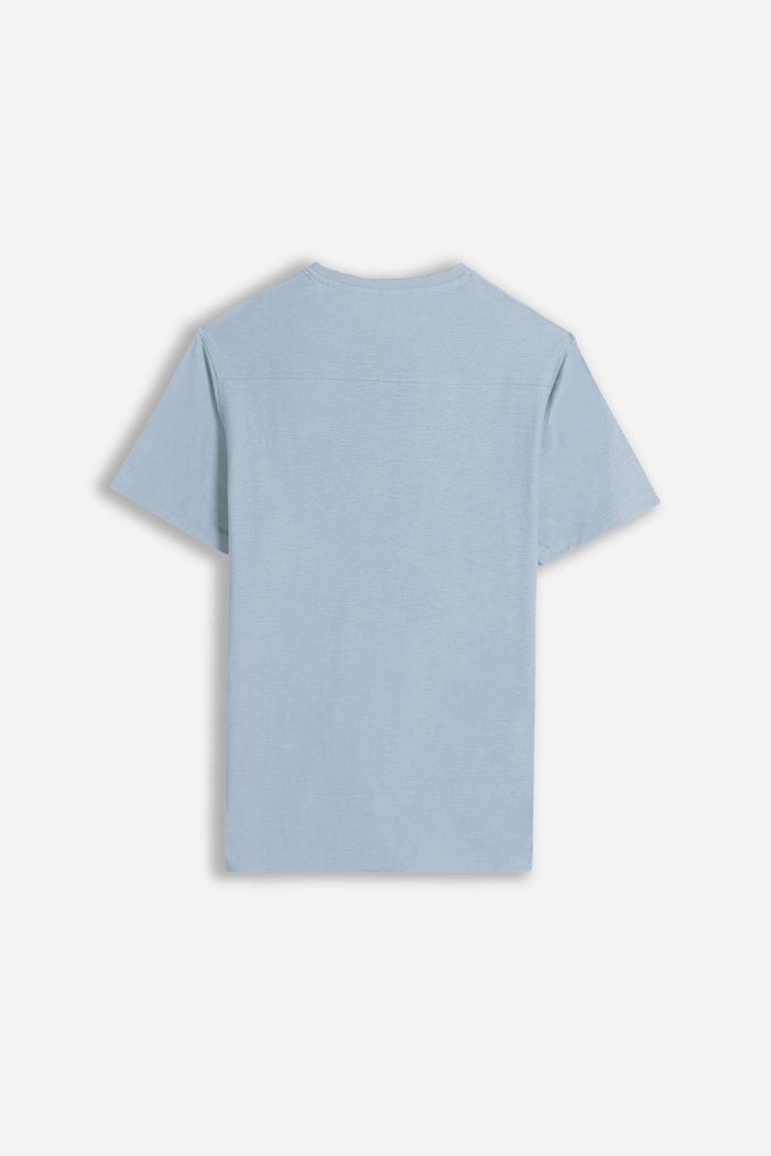 T-SHIRT SLUB  SERAFINO CON TASCHINO POLVERE