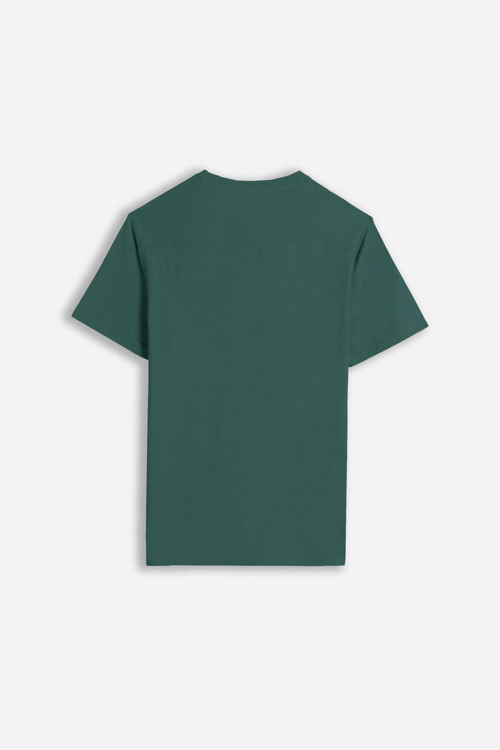 T-SHIRT SLUB  SERAFINO CON TASCHINO VERDONE