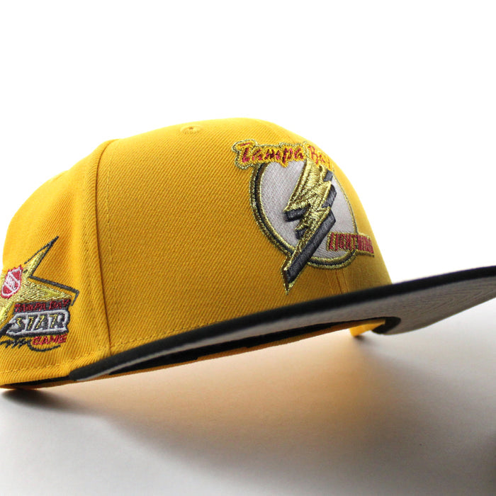 Tampa Bay Lightning 1999 All Star Game New Era 59Fifty Fitted Hat (Gold Black Gray Under brim)