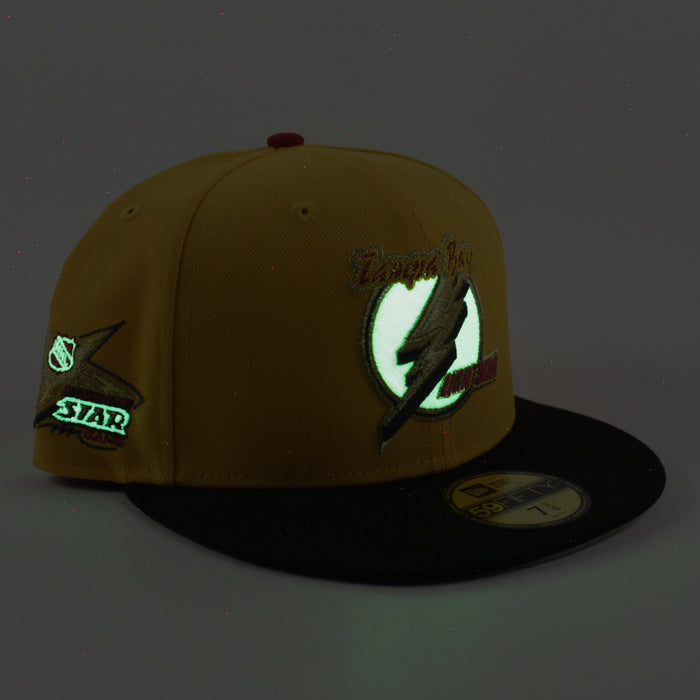 Tampa Bay Lightning 1999 All Star Game New Era 59Fifty Fitted Hat (Gold Black Gray Under brim)