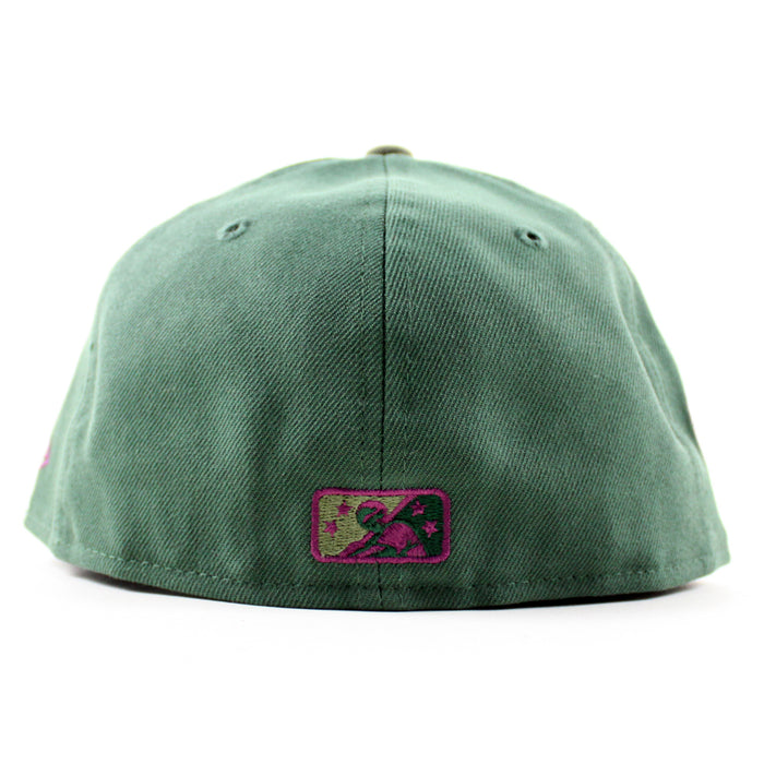 Tampa Smokers Florida State League Patch New Era 59Fifty Fitted Hat (Mountain Green Olive Green Gray Under Brim)