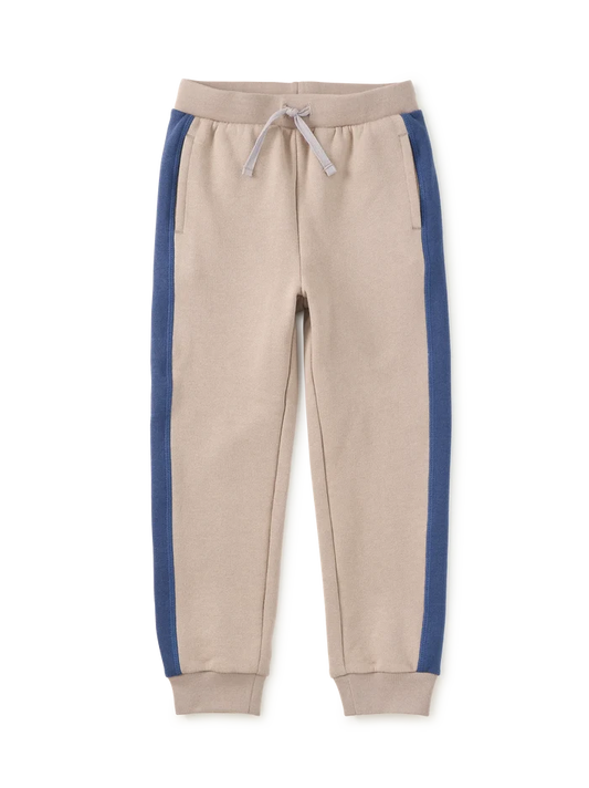 Tea Collection Colorblock Stripe-Out Joggers in Mist