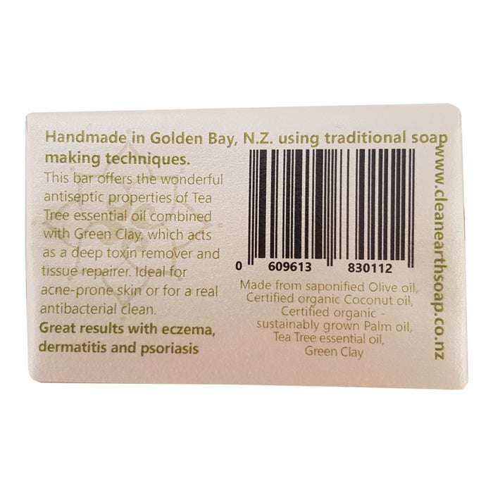 Clean Earth Soap Tea Tree and Green Clay Bar_2