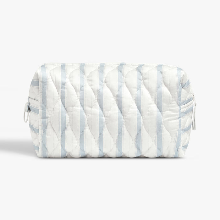 Backside of Toiletry Bag in Seaside Stripes.