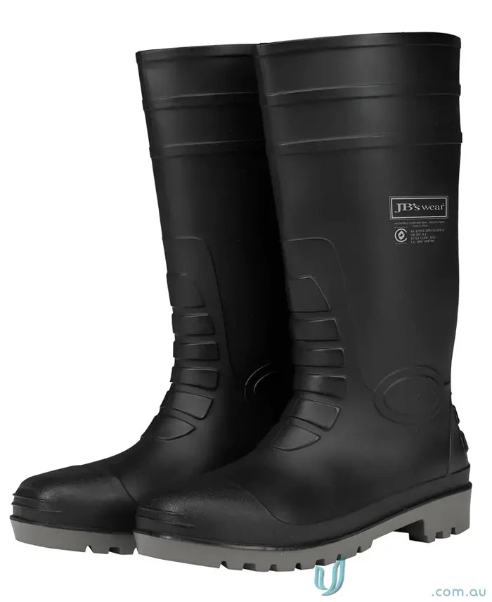 Black rubber work boots from Traditional Gumboot BLACK for food grade workwear and uniforms