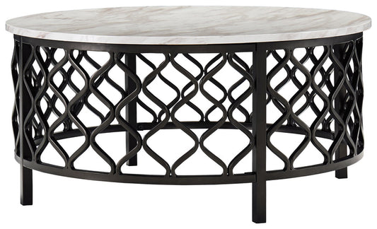 Trinson T691-8 GrayBlack Round Cocktail Table