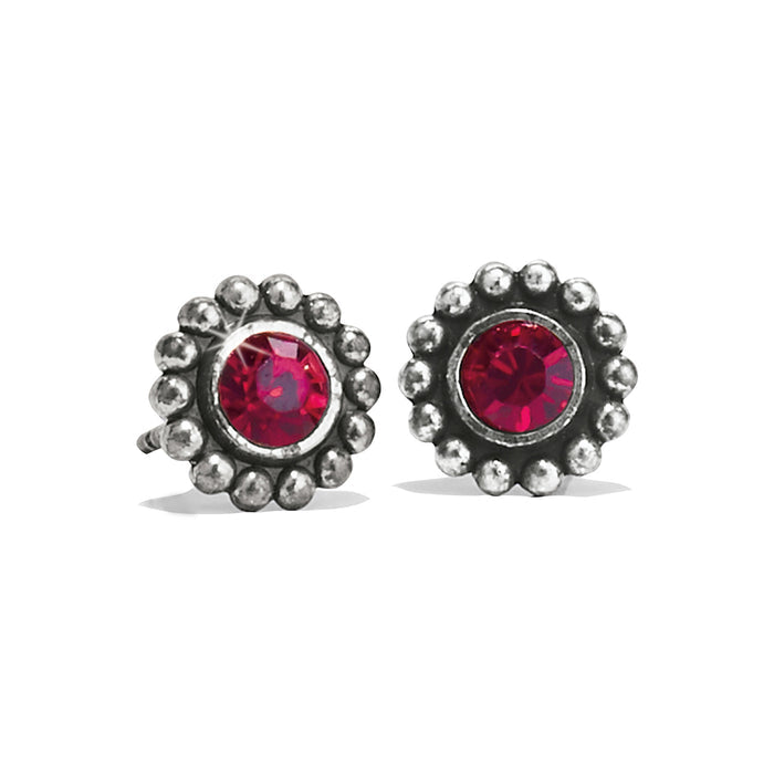 Twinkle Mini Post Earrings - Garnet