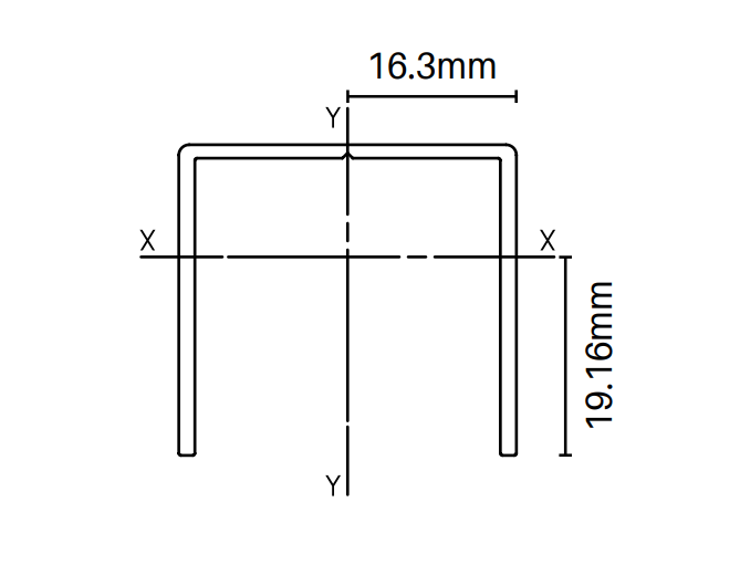 U Channel - Extrusion - 6000MM LONG 30mm x 33mm - Image 3