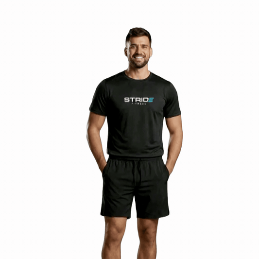 STRIDE Fitness men’s performance t-shirt black athletic fit