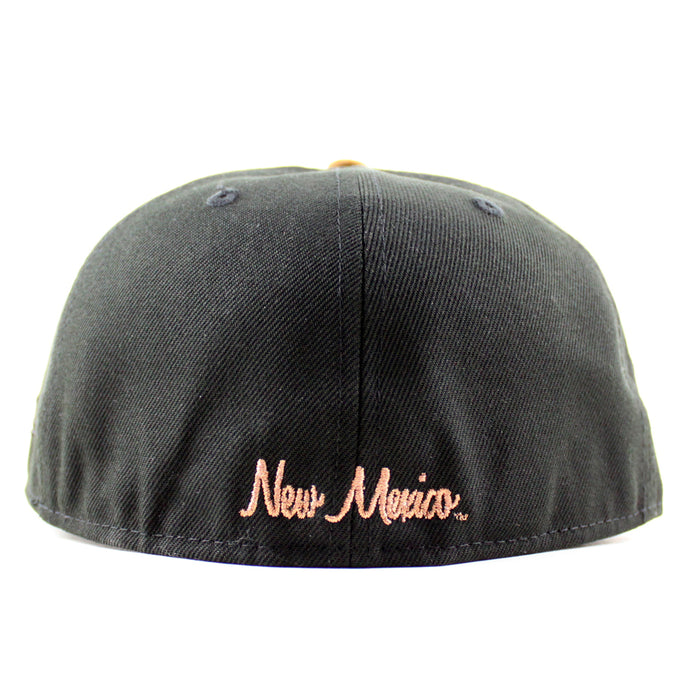 University of New Mexico Lobos the Pit 50th New Era 59Fifty Fitted Hat (Black with Brown Gray Under Brim)