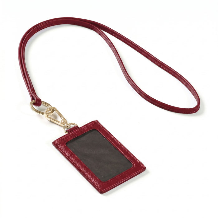 Vertical Lanyard Garnet Red