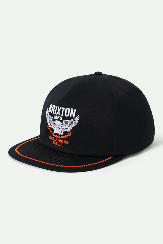 Unisex Waller Snapback in the color Black - Front Product View