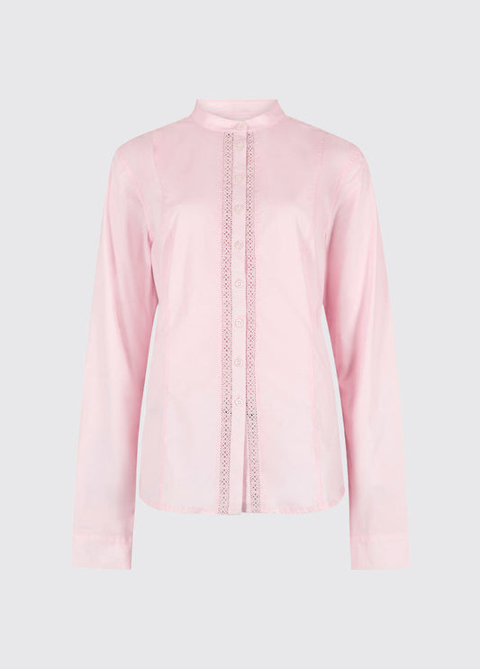 Waterlily Ladies Mandarin Collar Shirt - Pale Pink