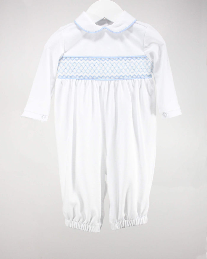 White and Light Blue Levi Gown