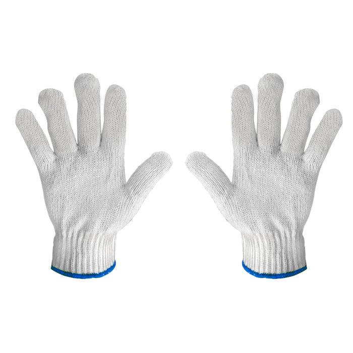 String Knit Gloves – Polyester-Cotton Blend, Durable, Lightweight, Industrial and General Use