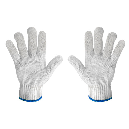 String Knit Gloves – Polyester-Cotton Blend, Durable, Lightweight, Industrial and General Use
