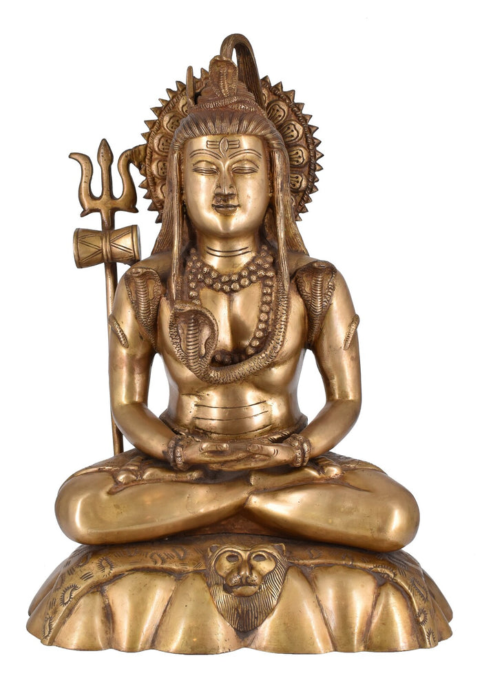 White Whale Lord Shiva Brass Statue Idol Sculpture Hindu God Natraja Shiv Figurine Home Décor