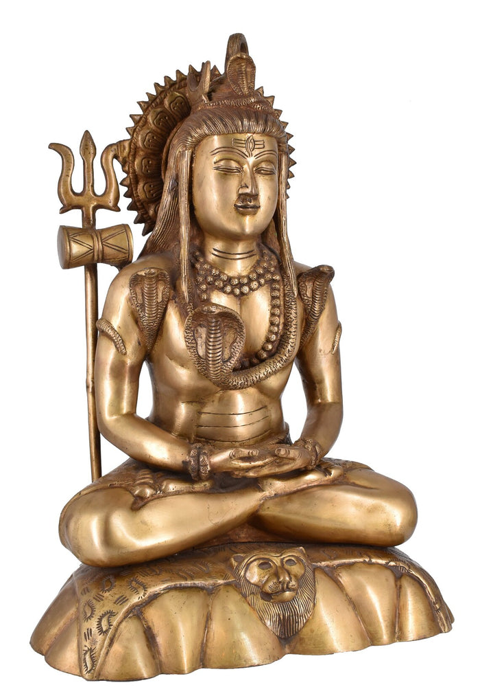 White Whale Lord Shiva Brass Statue Idol Sculpture Hindu God Natraja Shiv Figurine Home Décor