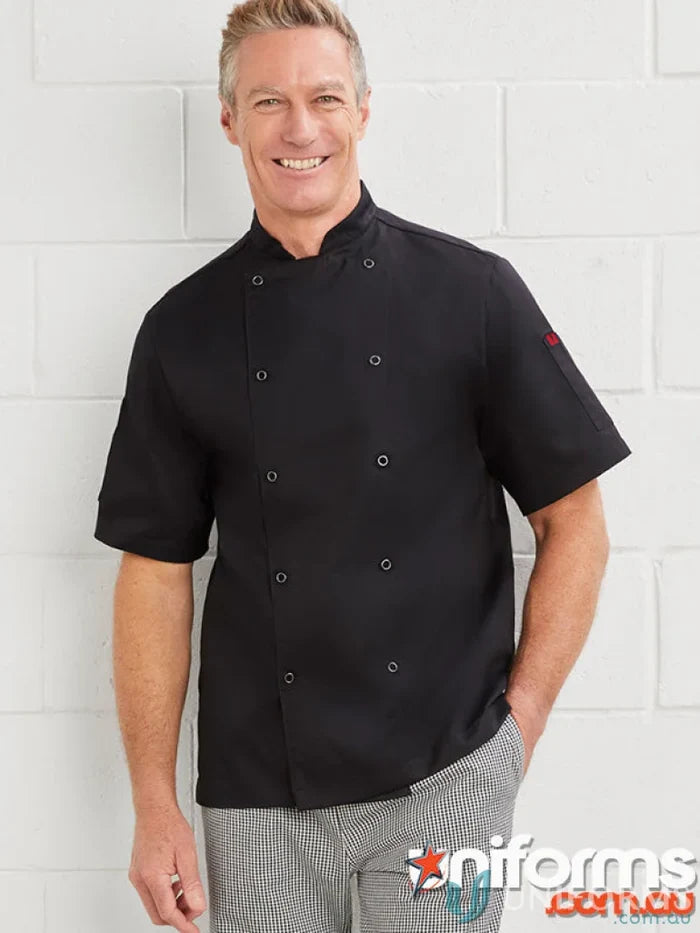 Black Black Chef Jacket from Yes Chef Zest SS Chef with underarm mesh inserts stay cool