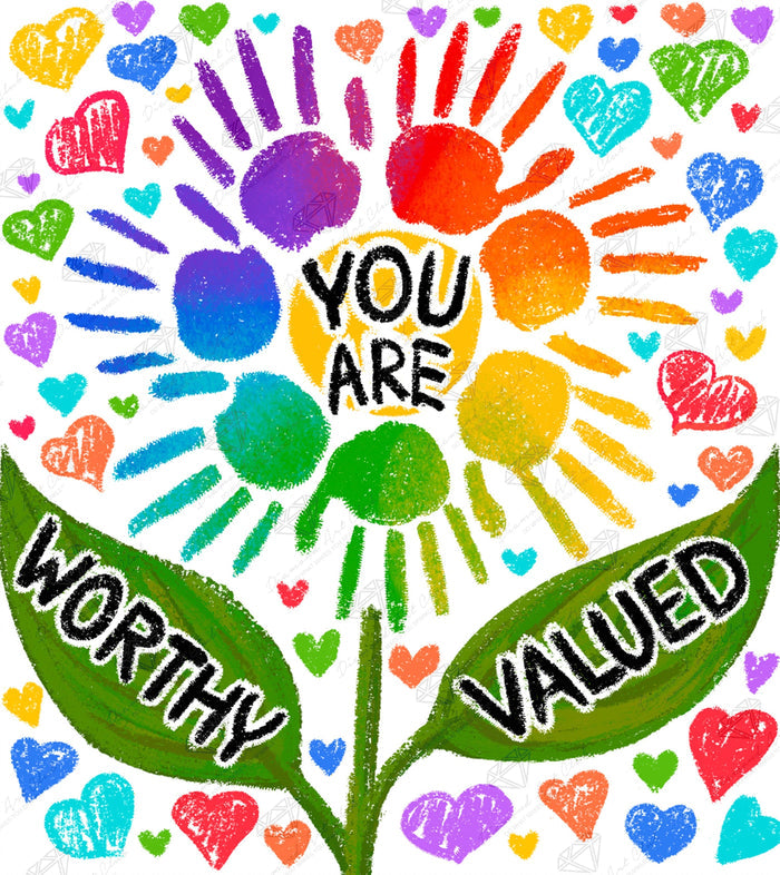 You Are Worthy & Valued - Diamond Art Club DIY Kit