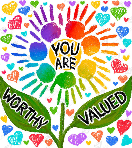 You Are Worthy & Valued - Diamond Art Club DIY Kit
